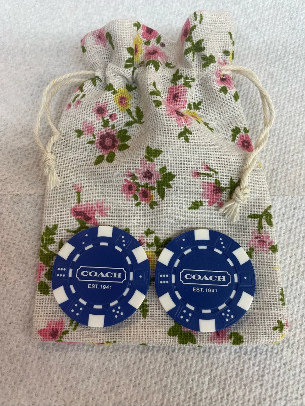 COACH brand collectible poker chips (2)